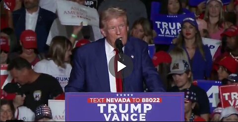 WATCH: Speaking in Las Vegas, Nevada today, President Trump said, “Kamala] is all talk...