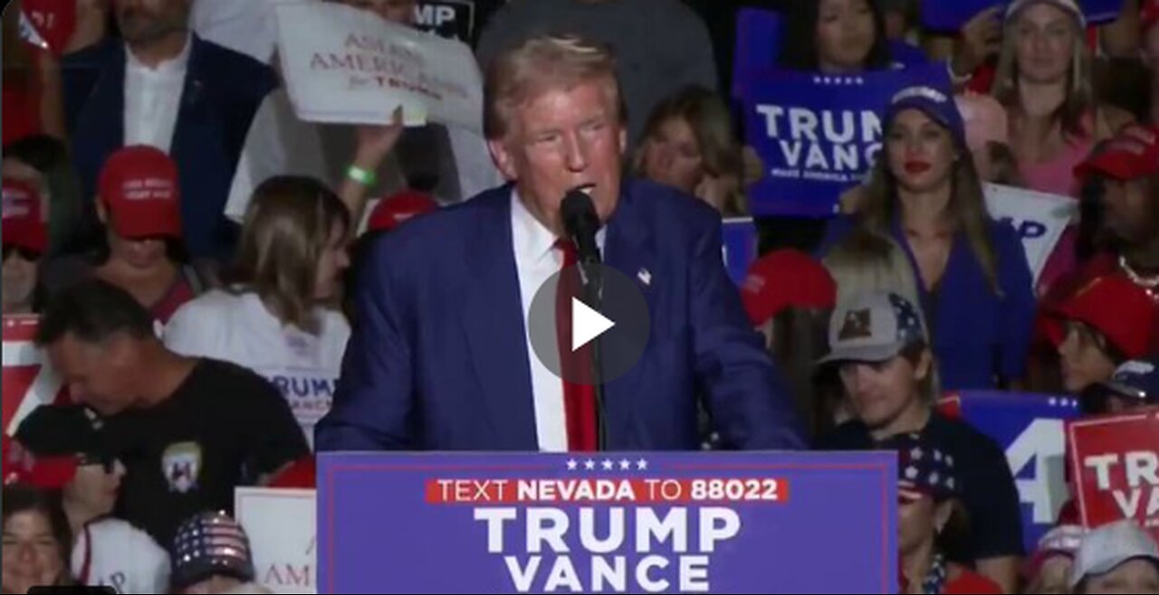 WATCH: Speaking in Las Vegas, Nevada today, President Trump said, “Kamala] is all talk...