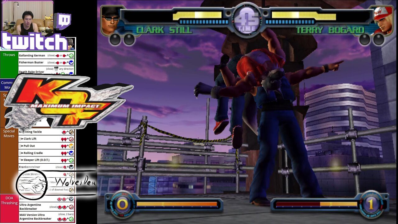 (PS2) KOF Maximum Impact - 14 - Clark Still - Lv Maniac...seriously good runs?