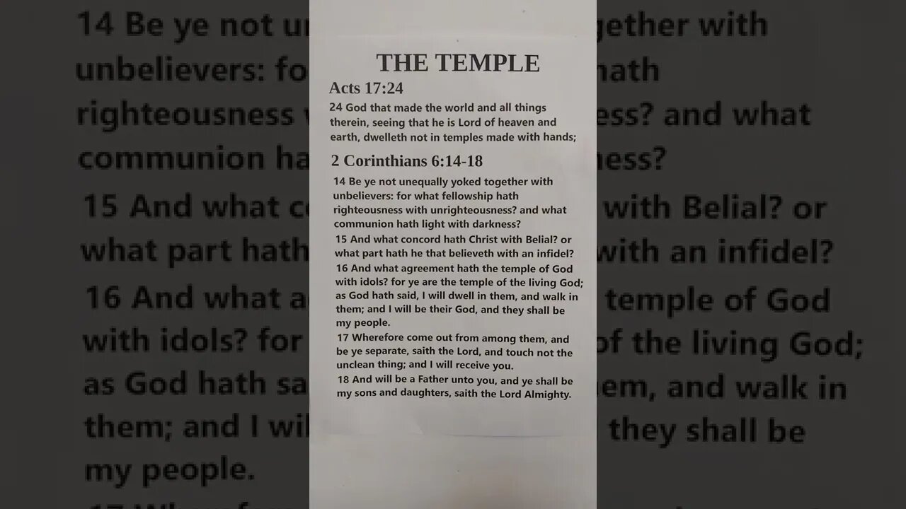 The Temple Truth