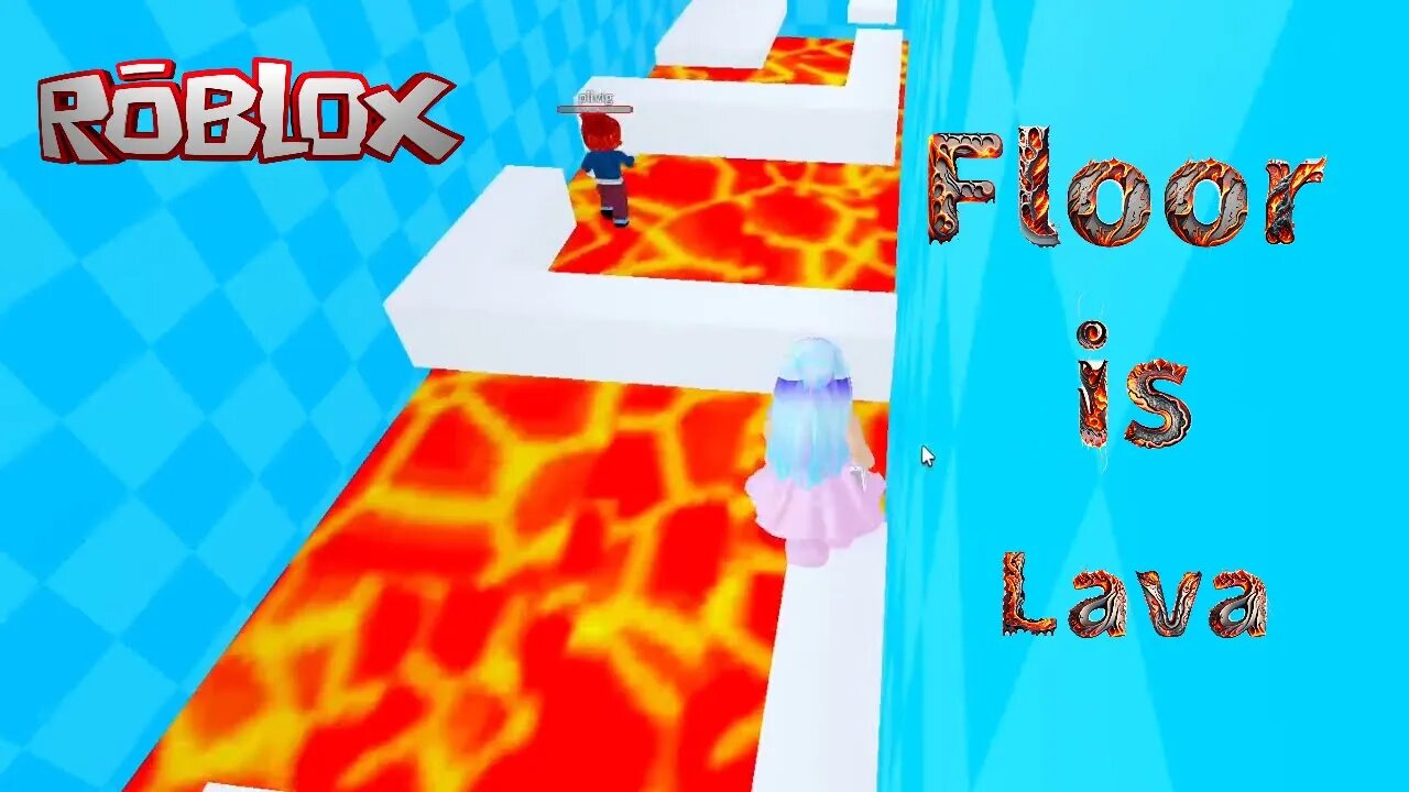FLOOR IS LAVA ROBLOX CHALLENGE FUN #obby #roblox