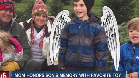 Mom honors son's memory by sharing hiding his favorite toys for others to find