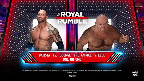 WWE 2k24 Batista vs George The Animal Steele