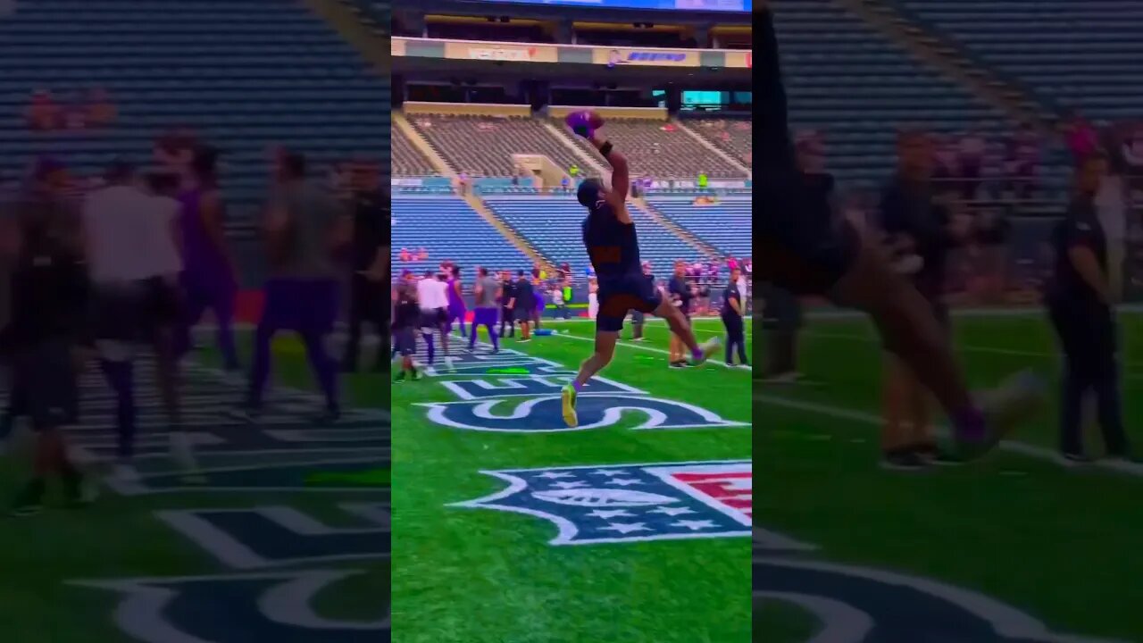 Justin Jefferson One Handed Catch in Warm-Ups