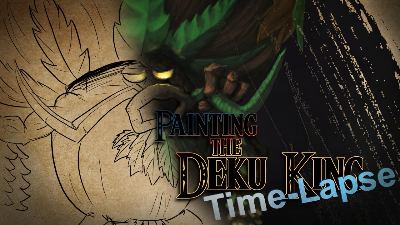 Digital Painting: Legend Of Zelda: Majora's Mask - DekuKing Time-lapse