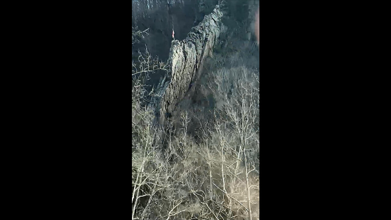 American Flag in seemingly impossible place in Iron Gate VA