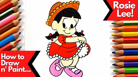 How to draw and paint Rosie Lee, Chuck Billy's girlfriend from Monica's Gang