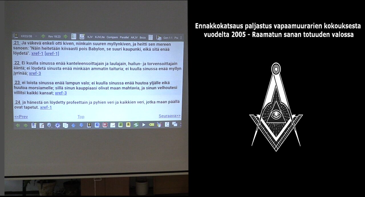 Ennakkokatsaus paljastus vapaamuurarien kokouksesta vuodelta 2005