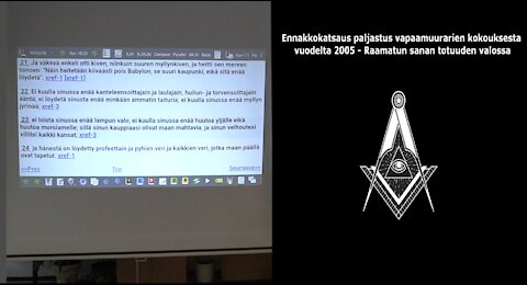 Ennakkokatsaus paljastus vapaamuurarien kokouksesta vuodelta 2005