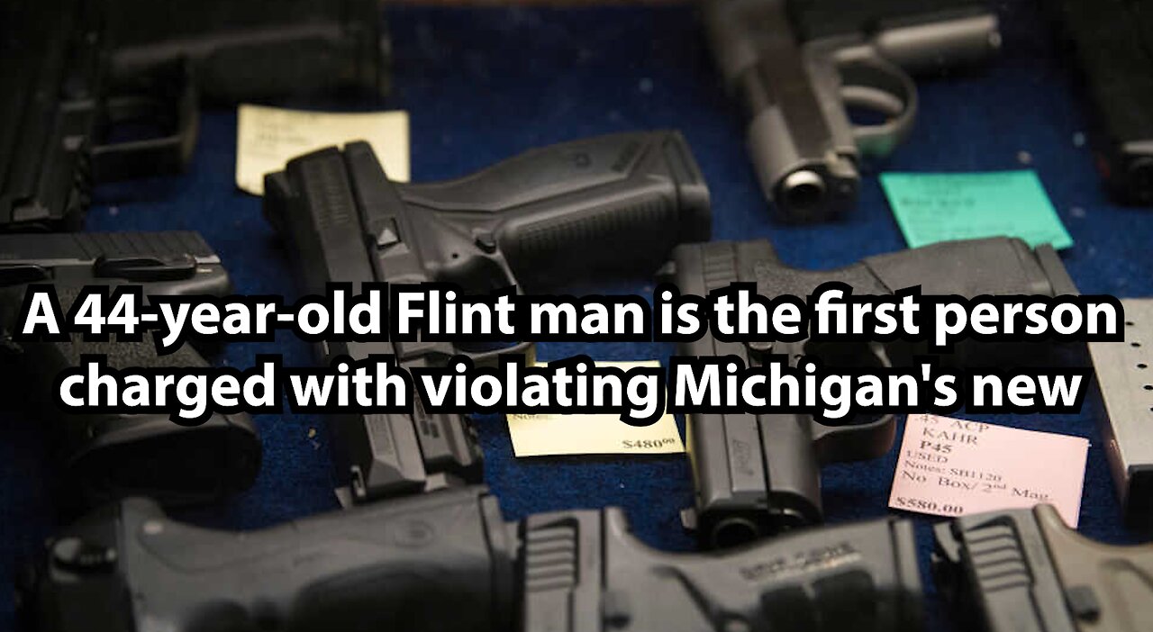 A 44-year-old Flint man is the first person charged with violating Michigan's new