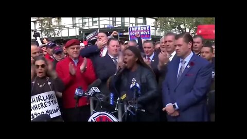 WATCH Firefighter Gives POWERFUL Speech At Rally