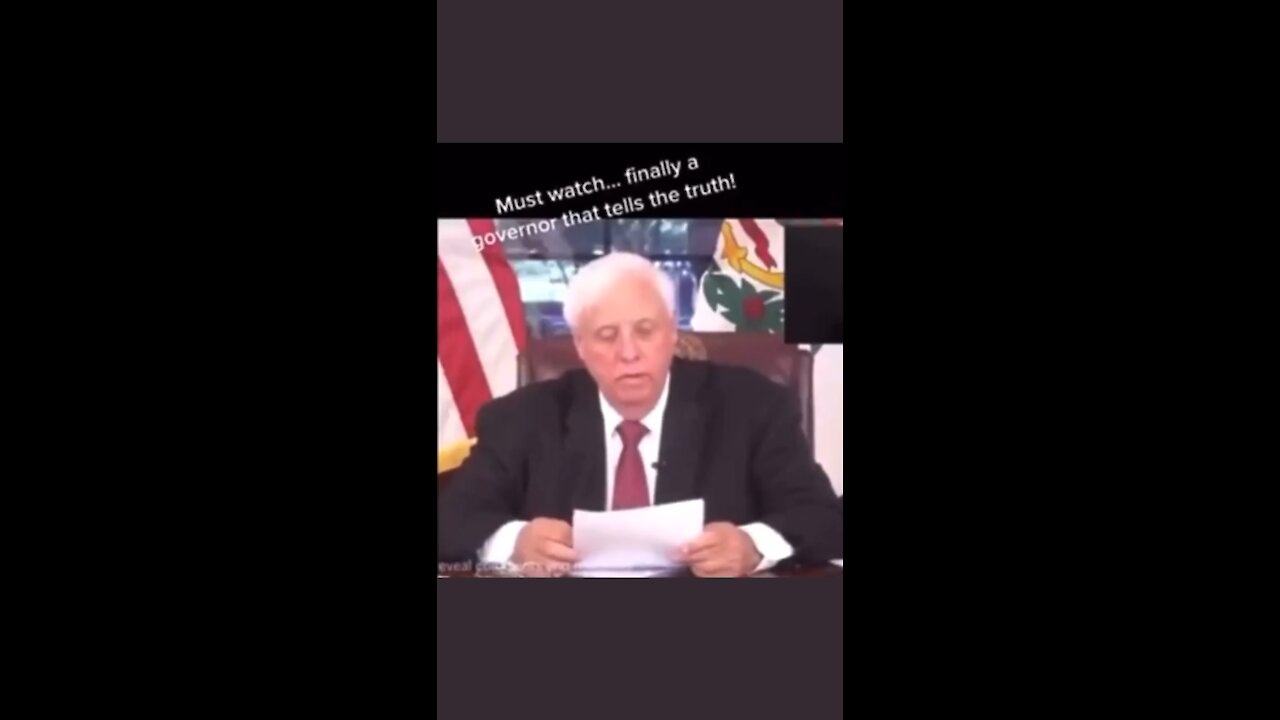 Must Watch! West Virginia Governor Tells the Truth!