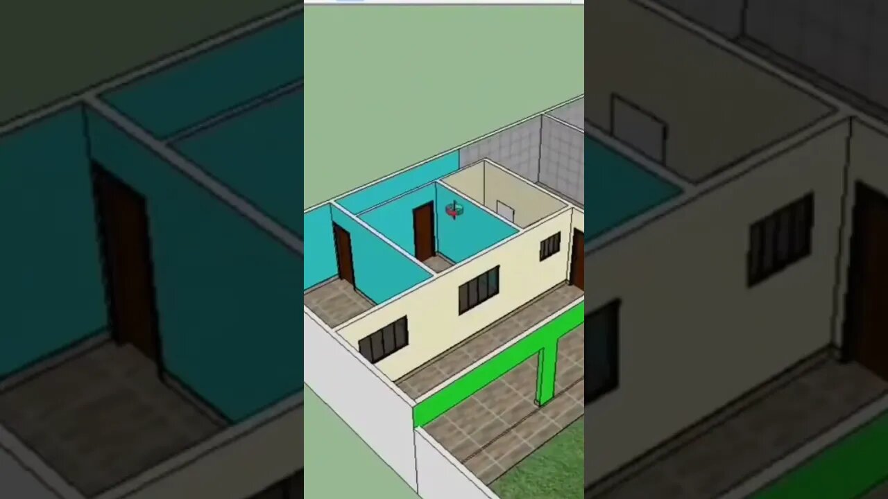 #construtorvirthalph #sktchup #2quartos