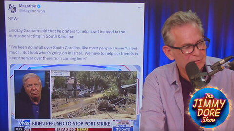 Lindsey Graham urging help for Israel but not North Carolina hurricane victims▮The Jimmy Dore Show