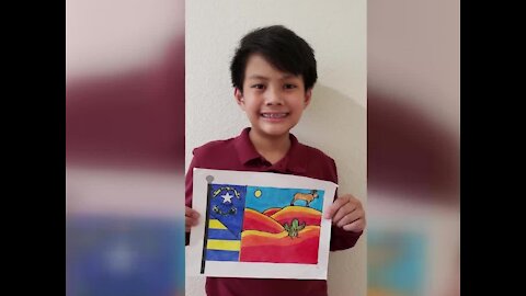 Winner of Travel Nevada Kids Flag Contest gets to meet the Governor