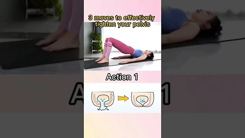 3 moves to tighten your pelvis || Pelvic Exercises for Strength and Stability #Shorts