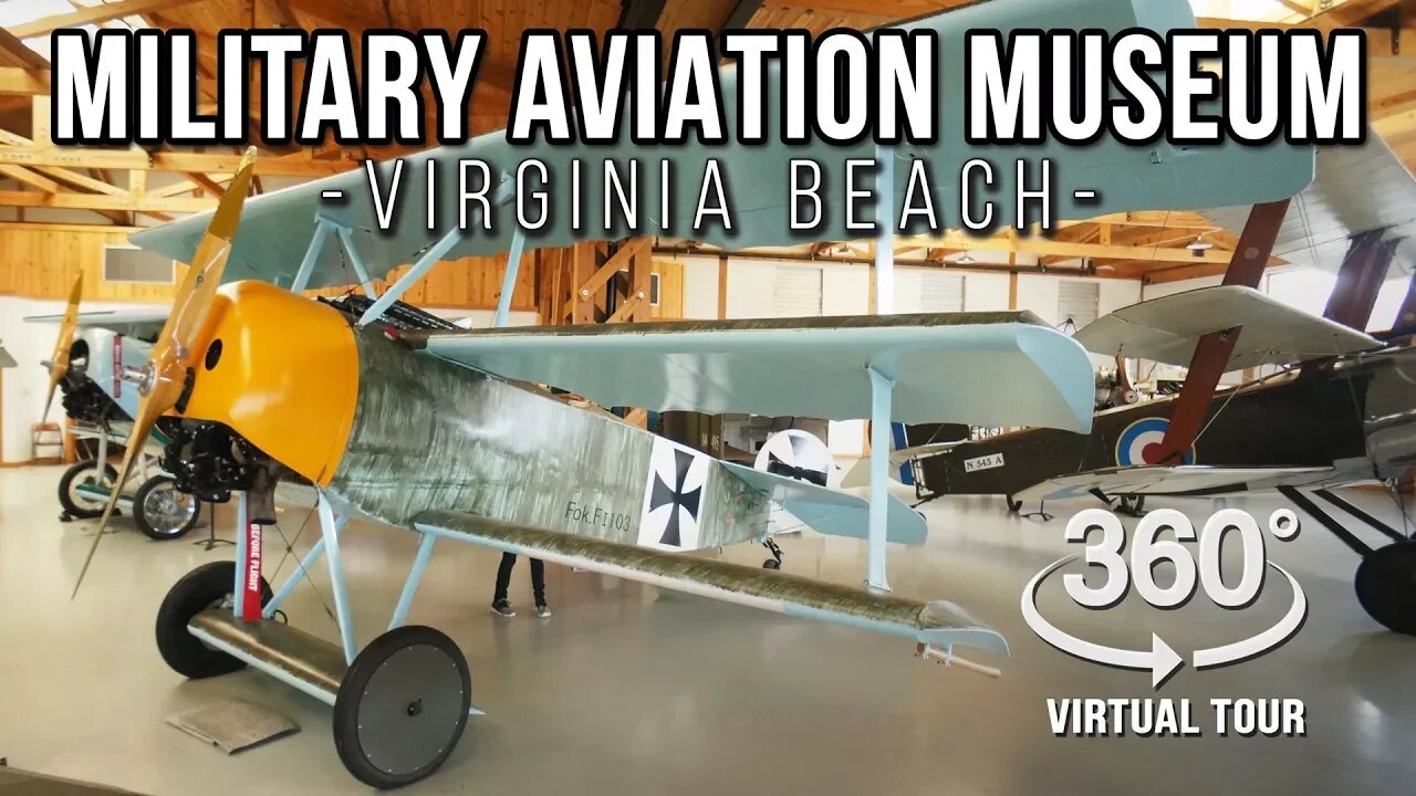 Military Aviation Museum Tour In 360 VR - World War 1 & 2 Aircraft - Virginia Beach, VA