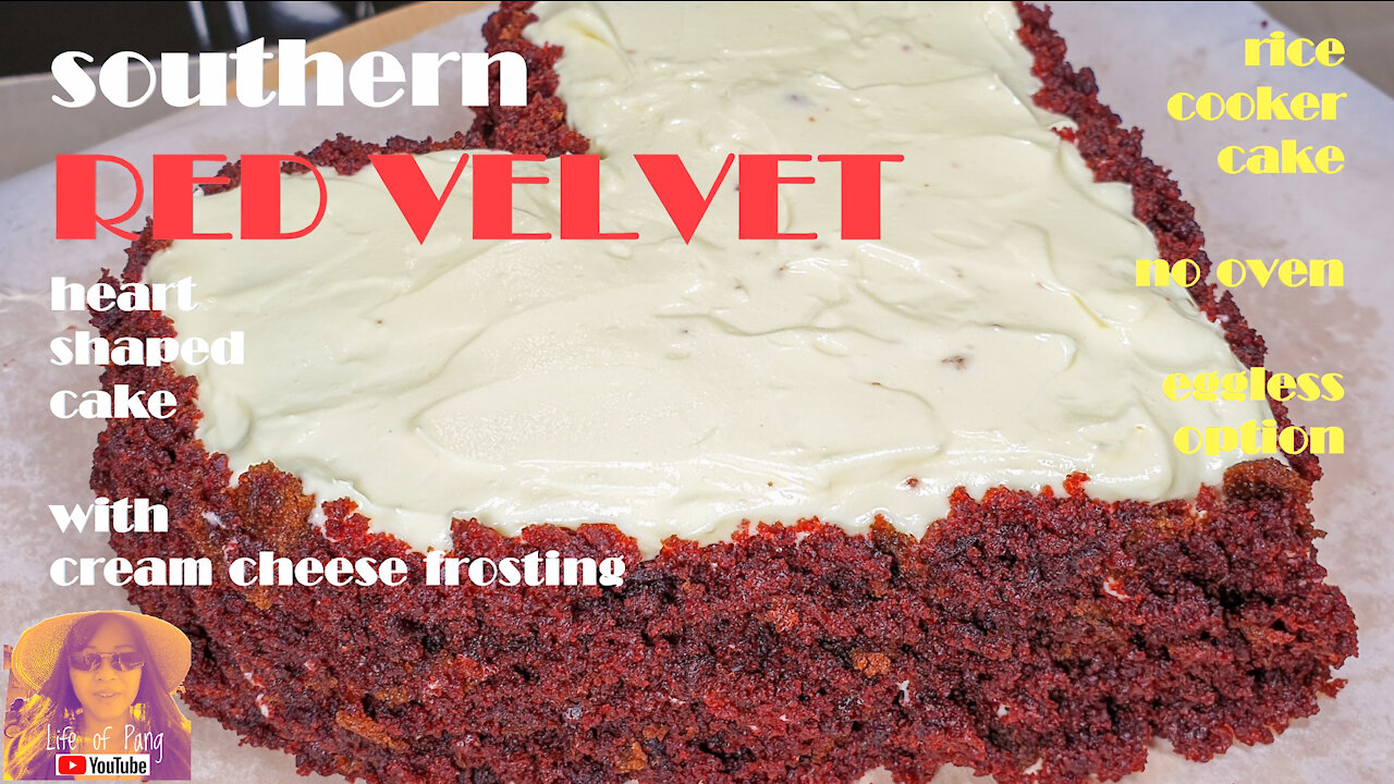Southern Red Velvet Heart Shaped Cake | Valentine's Day Cake | EASY RICE COOKER CAKE RECIPES