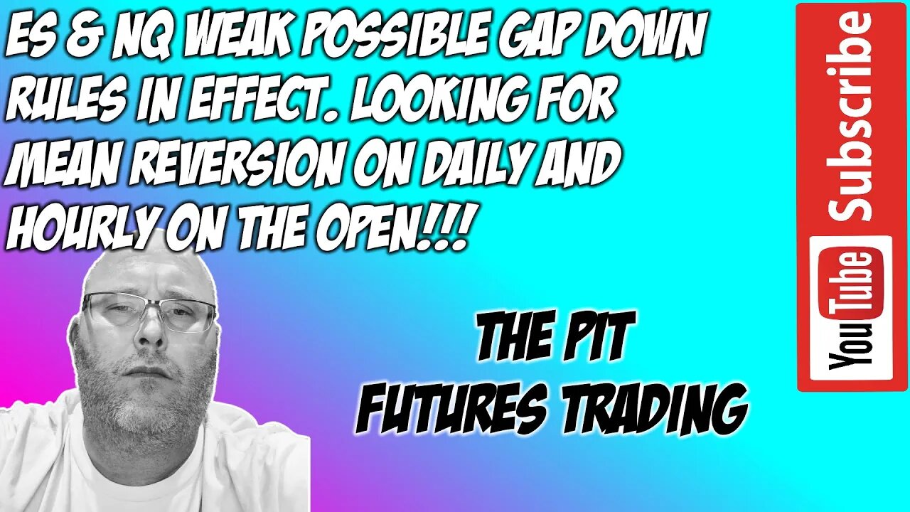ES NQ Weak Gap Down Possible - Premarket Trade Plan - The Pit Futures Trading