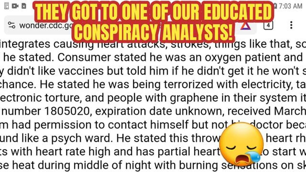 AERS: BELIEF IN MAGIC FAIRYTALE VIRUS GOT HIM INTO TROUBLE...