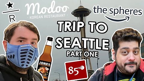 Seattle Space Needle, Spheres, Starbucks Reserve, & Rain - Adam Koralik