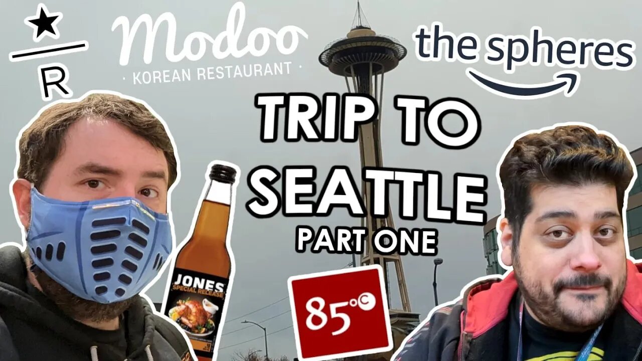 Seattle Space Needle, Spheres, Starbucks Reserve, & Rain - Adam Koralik