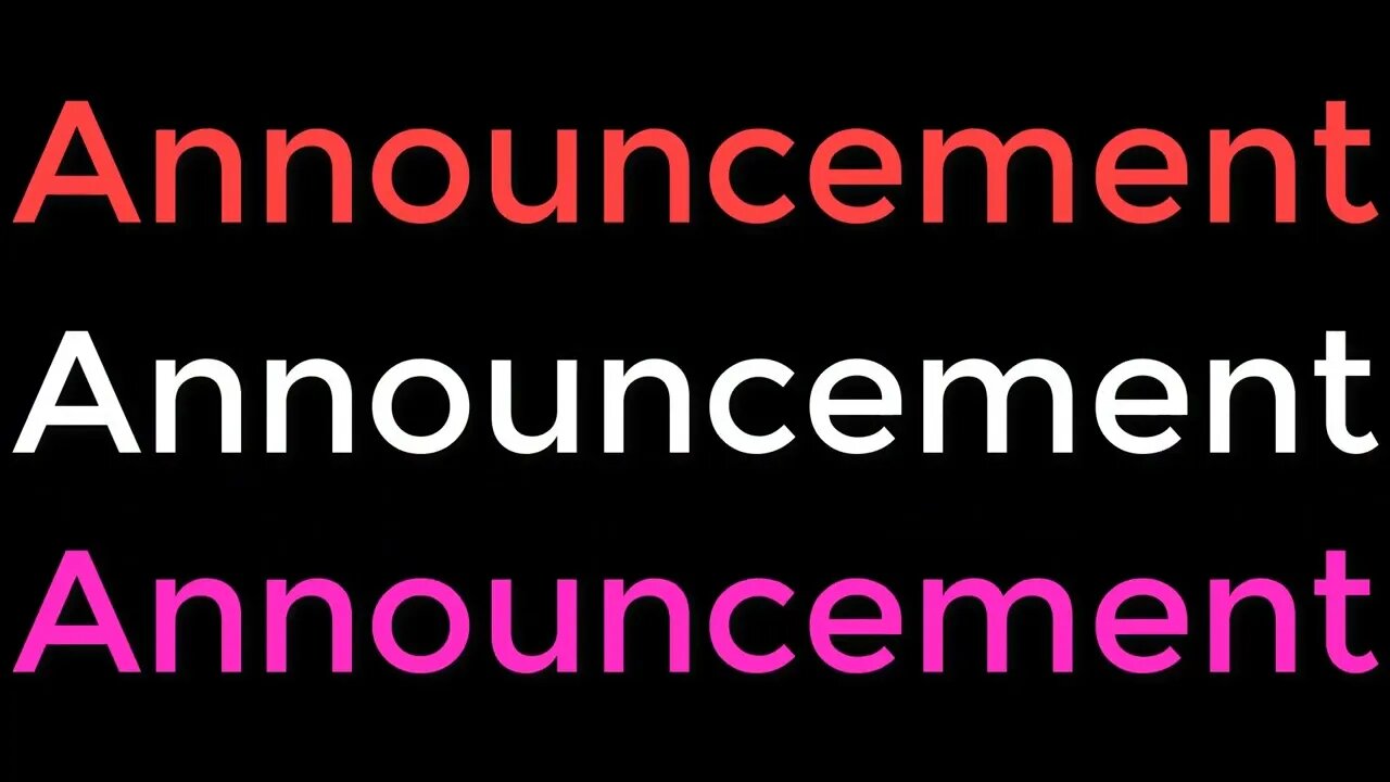 One Year Anniversary Announcement