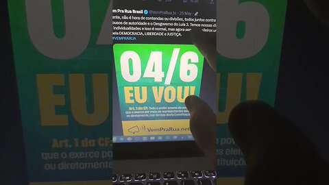 Eu NÃO 🚫⛔ vou para às ruas no dia 04/06 para apoiar traidores e os não apoiadores do Bolsonaro