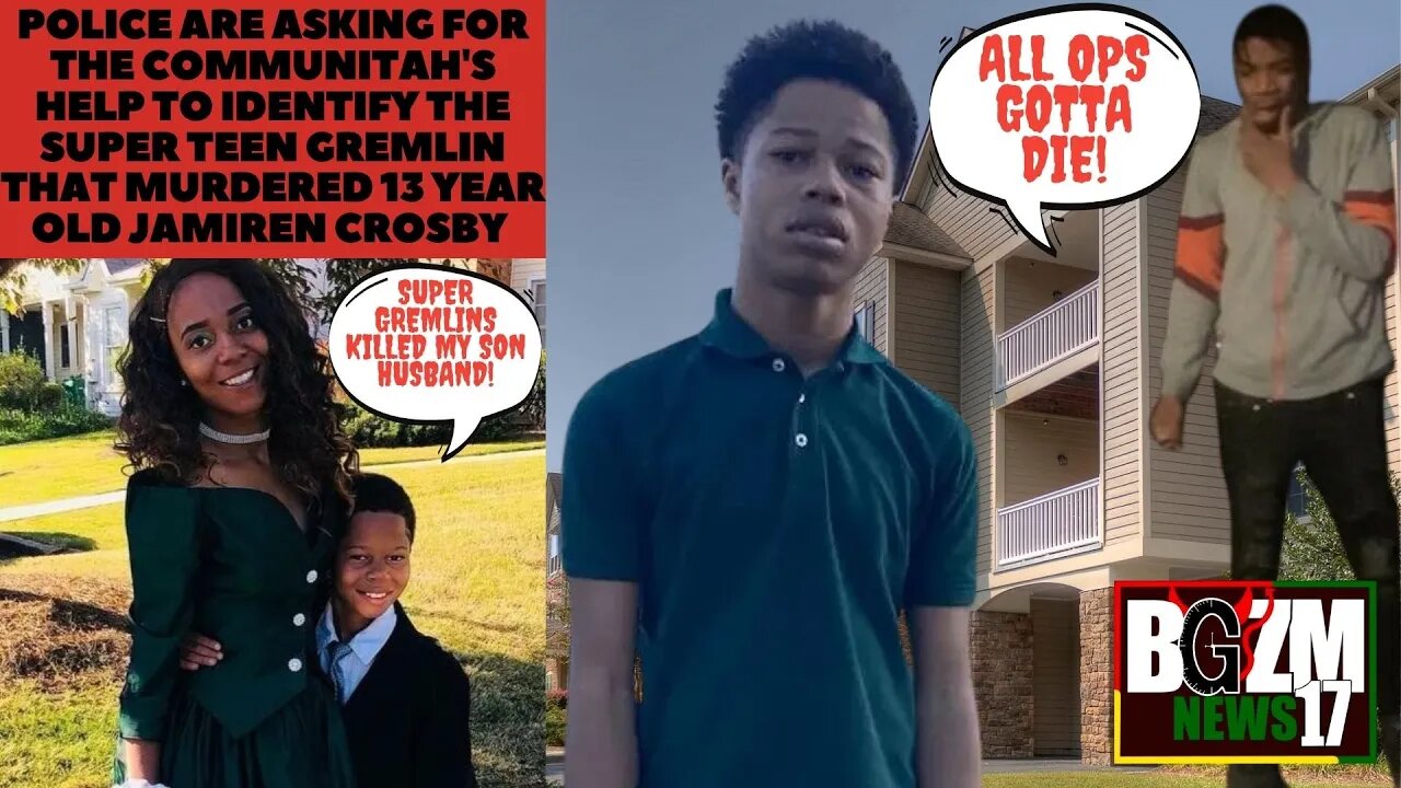 Cops Asking For Communitah's Help To Identify Super Teen Gremlin That Murdered 13 y/o Jemerin Crosby