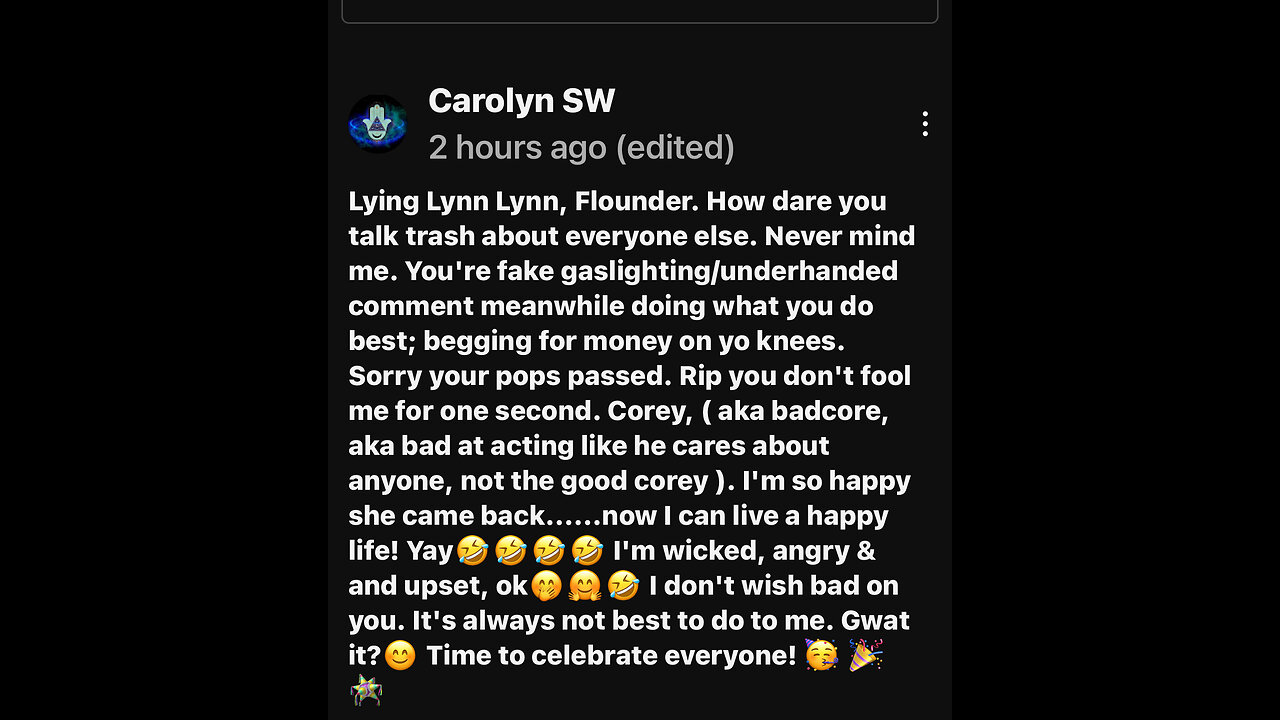 CAROLYN SW: 10/6/24
