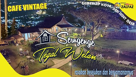 Cafe vintage, Srengenge Tegal Wetan, melihat gemerlap kota dari sudut desa !!