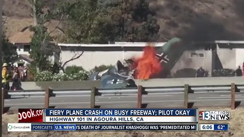 Fiery plane crash in California