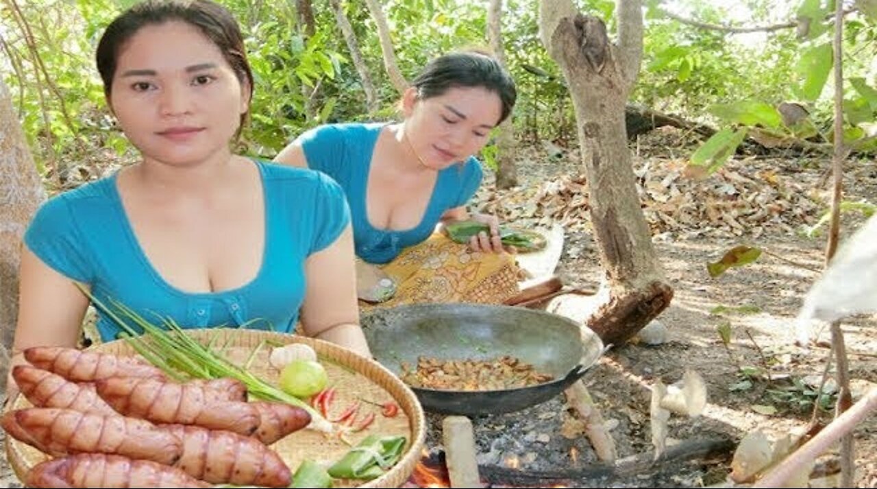 Yummy cooking Short worm - delicious in the forest (My life)