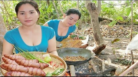 Yummy cooking Short worm - delicious in the forest (My life)