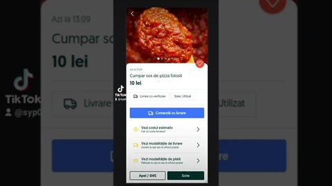 cineva cumpara sos de #pizza folosit #olx #cumparaturi #sos #jmek #caras