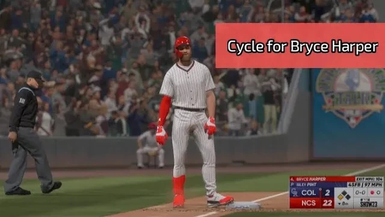 Diamond Dynasty Highlights: Bryce Harper hits 4 the Cycle!!