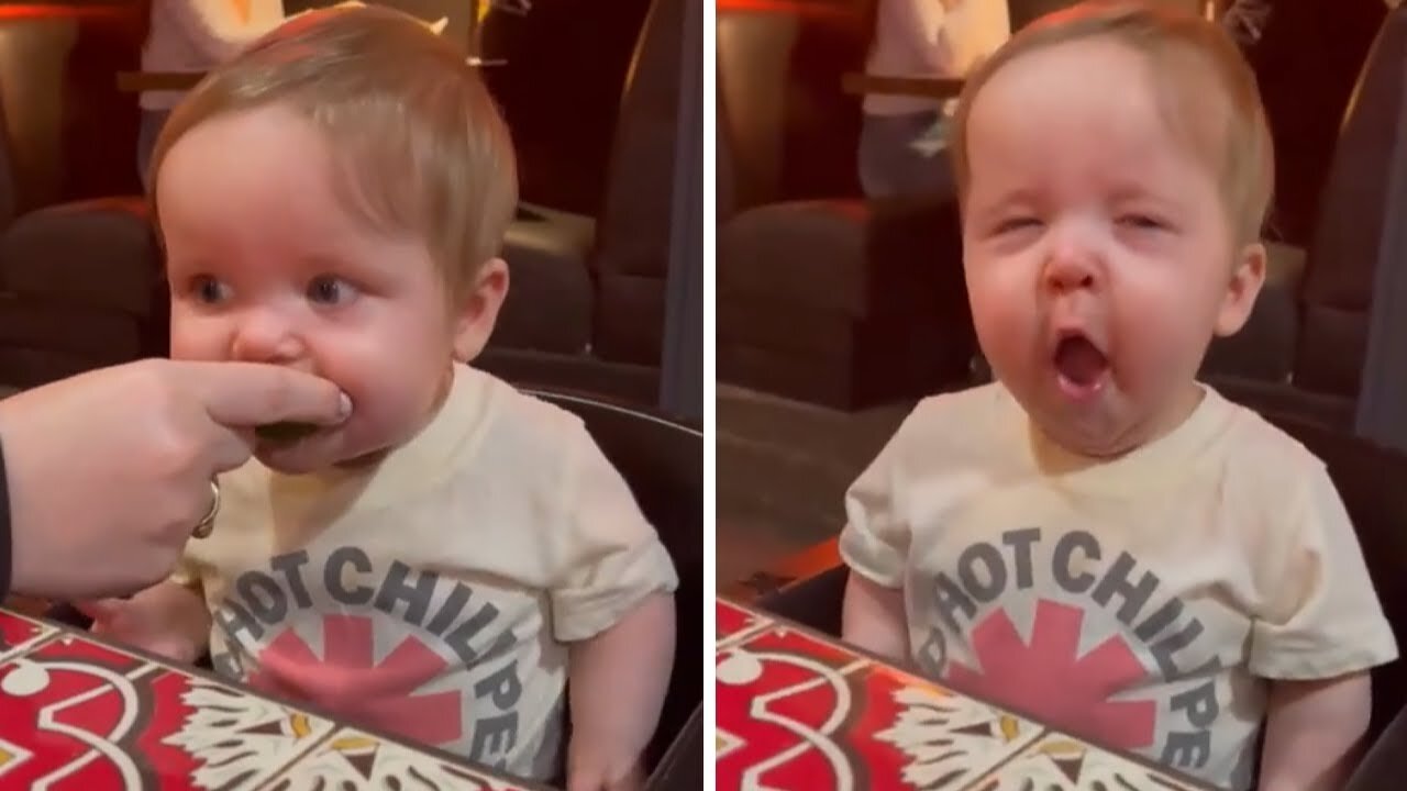 Baby tries lime for the first time with hysterical results 😂
