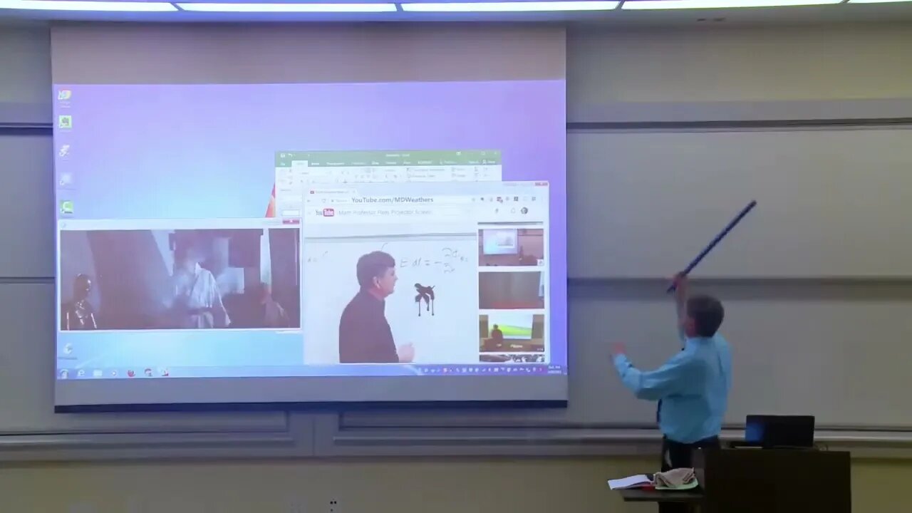 Math Professor Fixes Projector Screen (April Fools Prank) Too Funny Had to Share! #funny #fyp