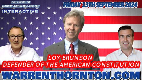 LOY BRUNSON DEFENDER OF THE AMERICAN CONSTITUTION WITH WARREN THORNTON