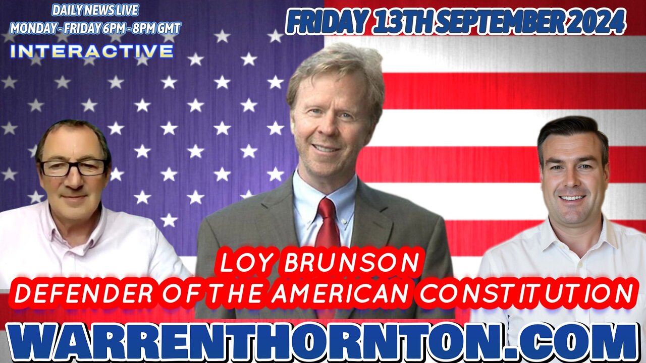 LOY BRUNSON DEFENDER OF THE AMERICAN CONSTITUTION WITH WARREN THORNTON