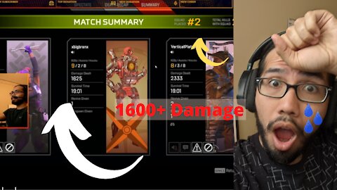 Apex Legends Season 9 - Crazy 1600+ damage game! This made me want to quit and go play Minecraft!