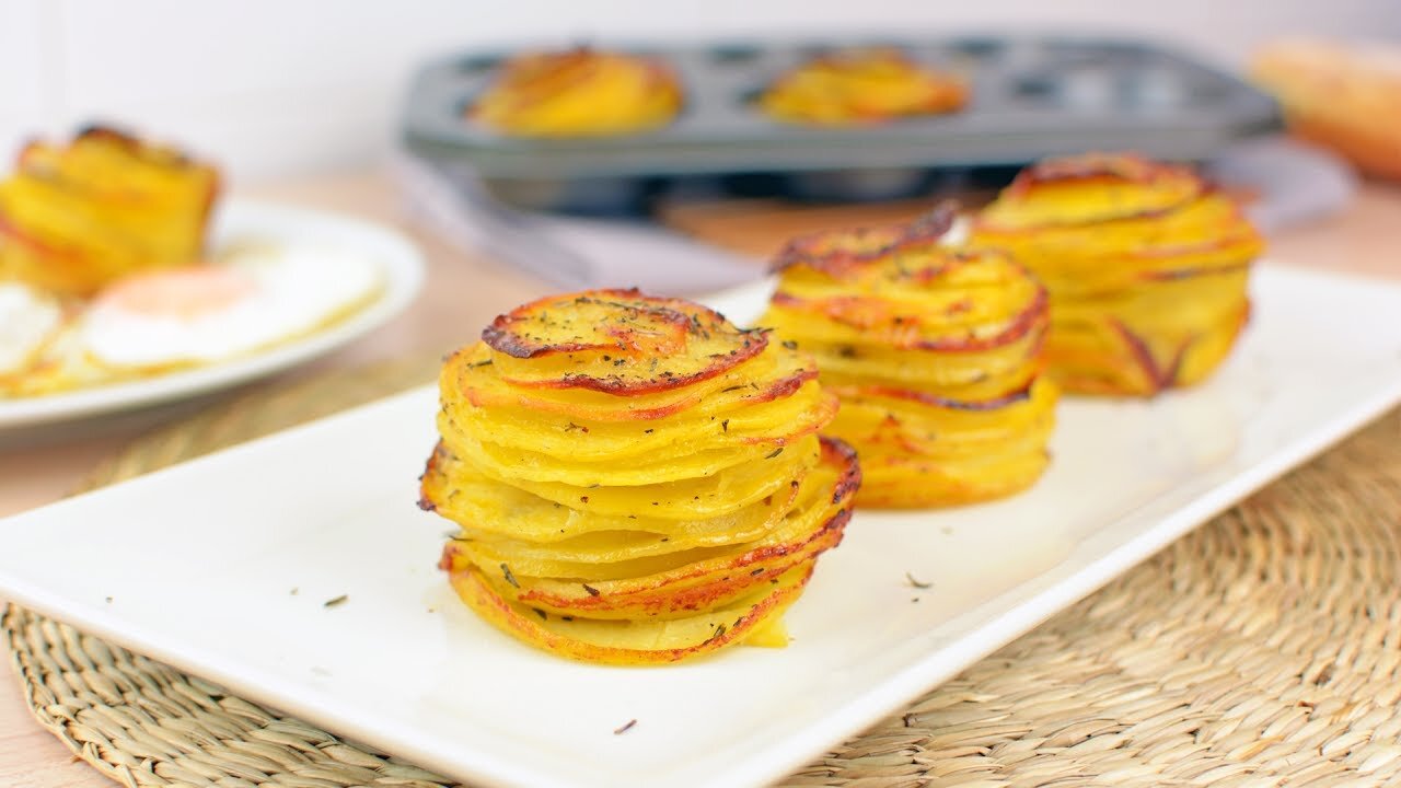 Crispy potato stacks: the easy to make recipe