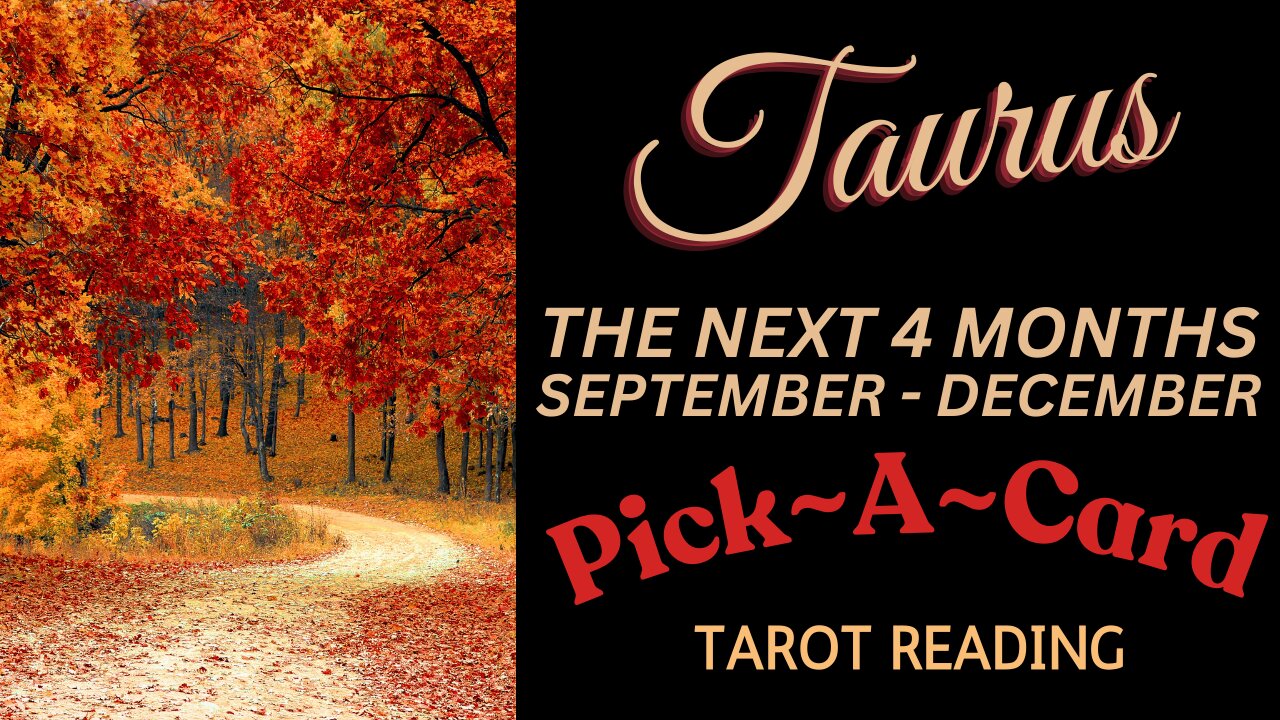 TAURUS ~ THE NEXT 4 MONTHS ~ PICK-A-CARD ~ SEPTEMBER THRU DECEMBER #TAROT #READING