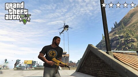 GTA 5 - Franklin's FIVE STAR COP BATTLE AT THE CHICKEN FACTORY (GTA V Funny Moments)
