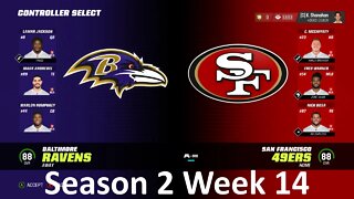 Madden Nfl 23 Ravens Vs 49ers Simulation Franchise S2 W15