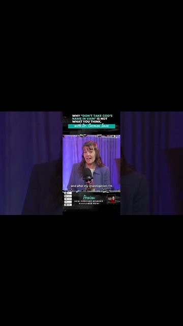 Why “Don’t take God’s name in Vain” is not what you think | with Dr. Carmen Imes #Podcast #Shorts