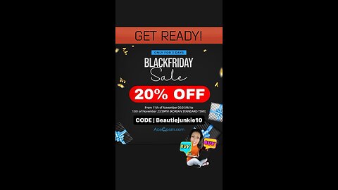 Get Ready 🛍️ Acecosm Black Friday Sale - Code: 👉🏼Beautiejunkie10👈🏼