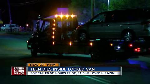Boy dies trapped in van in school school parking lot: 'Tell my mom I love her,' boy said in 911 call