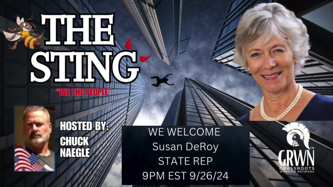 The Sting Podcast Welcomes Susan DeRoy 9/26/24 @ 9pm EST