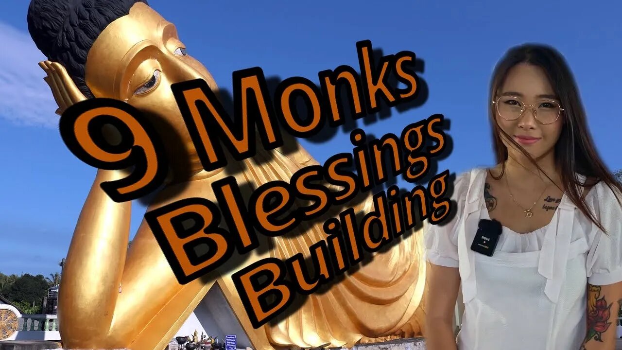9 Monks come to Bless our Building in Bangkok for the New Years